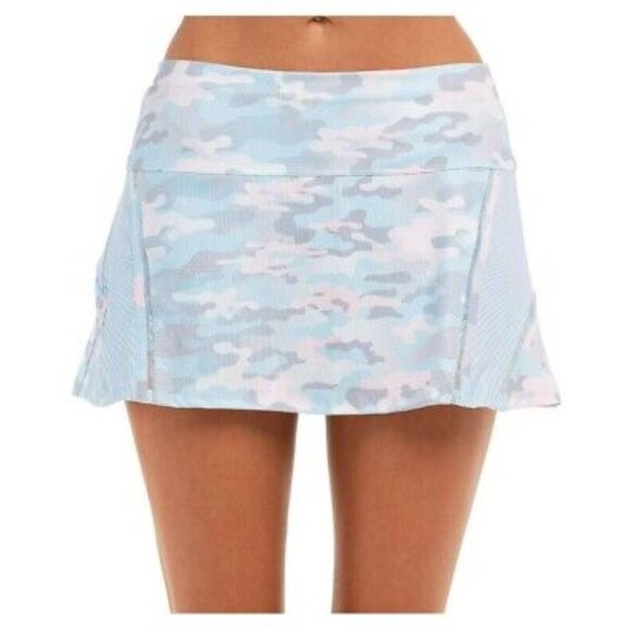 Lucky In Love Tennis Skirt undercover pastel camo glace blue/pink Sz Small NEW - Picture 5 of 8